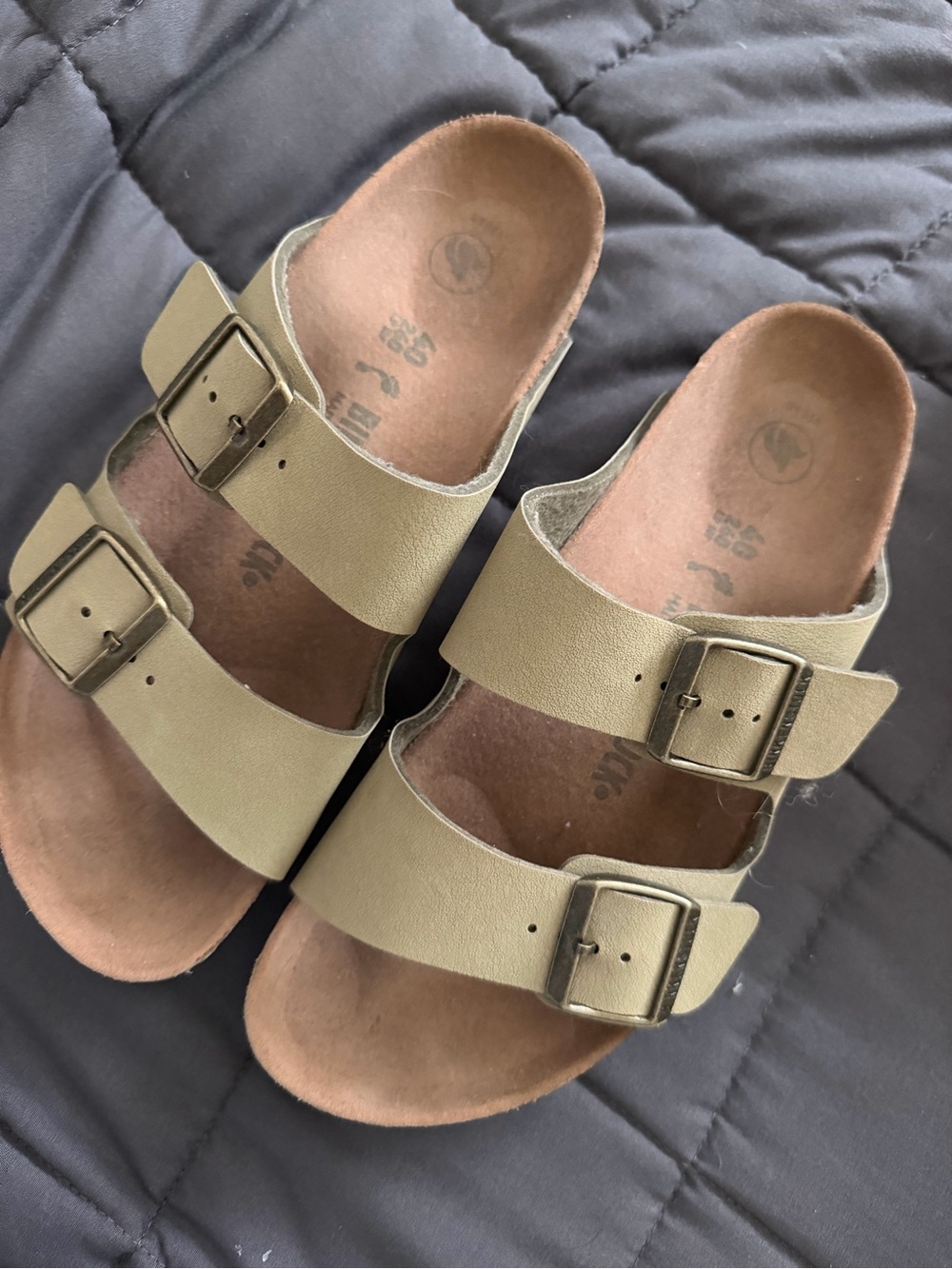 Birkenstock Two-Strap Buckle Sandals in Olive